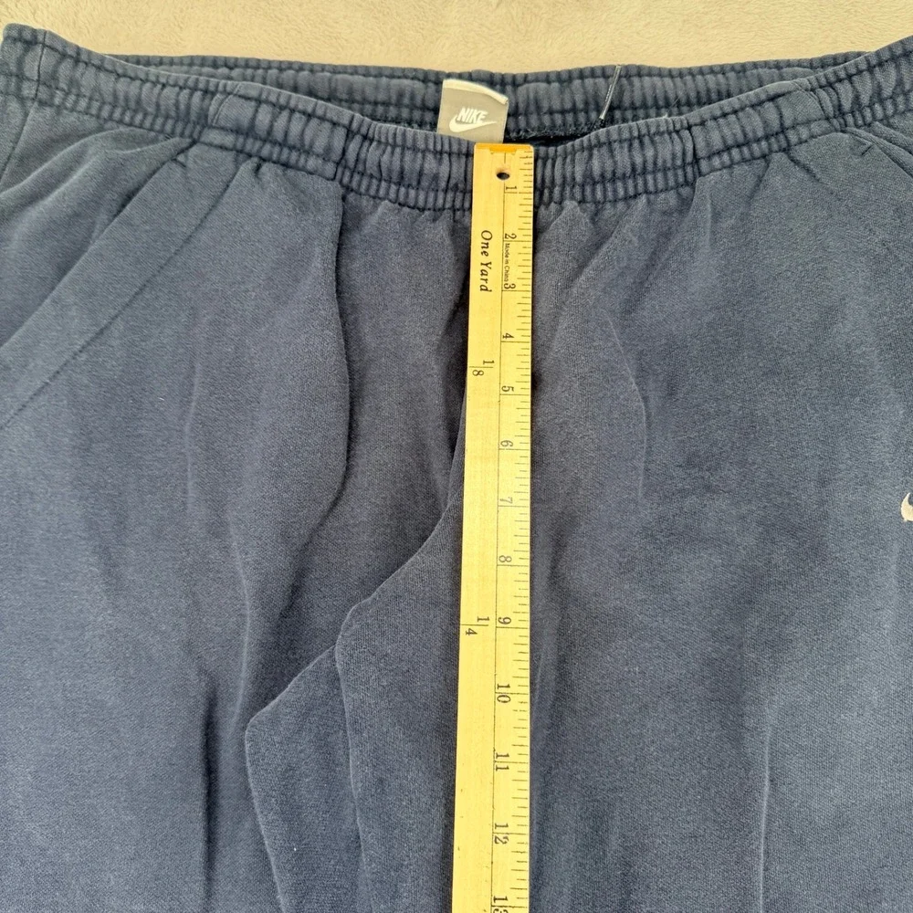 VTG Y2K Nike Sweatpants Mens L‎ Blue Fleece Straight Leg Fleece Lounge Athletic